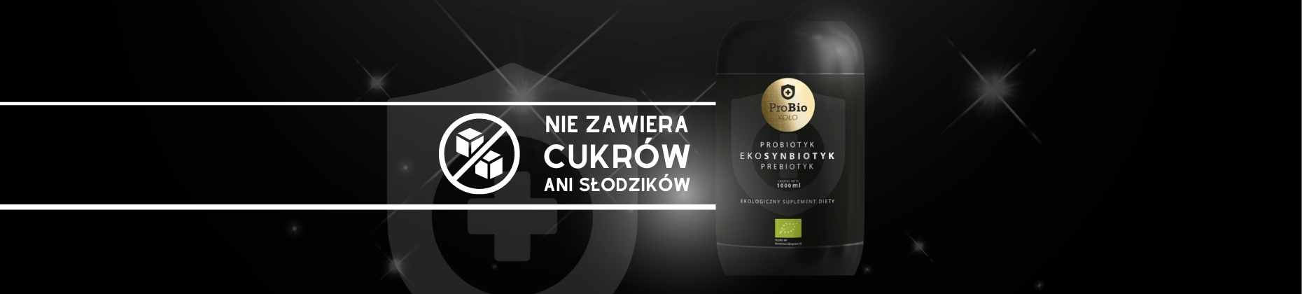 EkoSynbiotyk nie zawiera cukrów ani słodzików